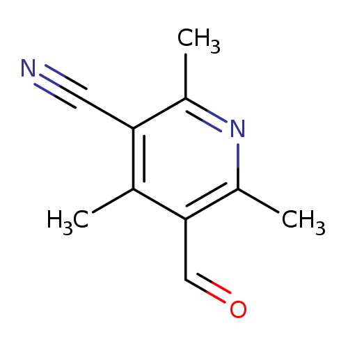 O=Cc1c(C)nc(c(c1C)C#N)C