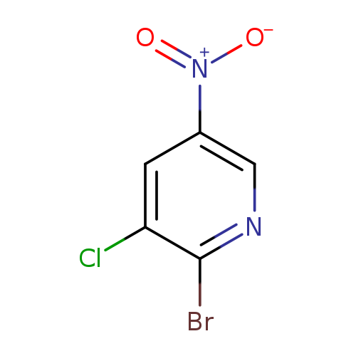 [O-][N+](=O)c1cnc(c(c1)Cl)Br