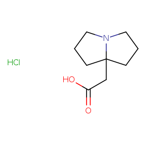 OC(=O)CC12CCCN2CCC1.Cl