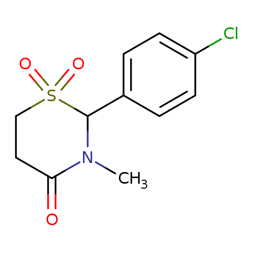 CN1C(=O)CCS(=O)(=O)C1c1ccc(cc1)Cl
