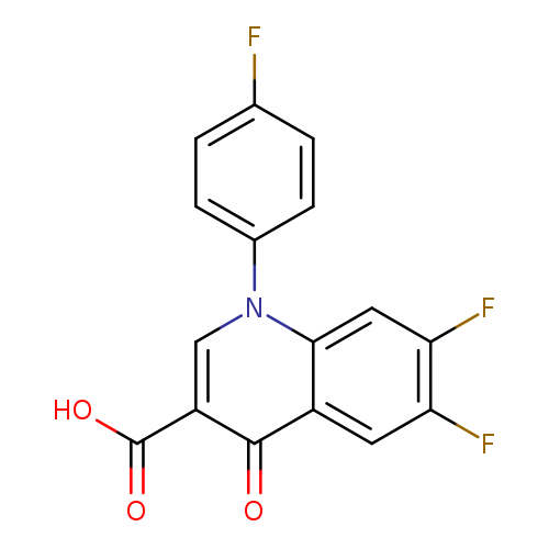 Fc1ccc(cc1)n1cc(C(=O)O)c(=O)c2c1cc(F)c(c2)F