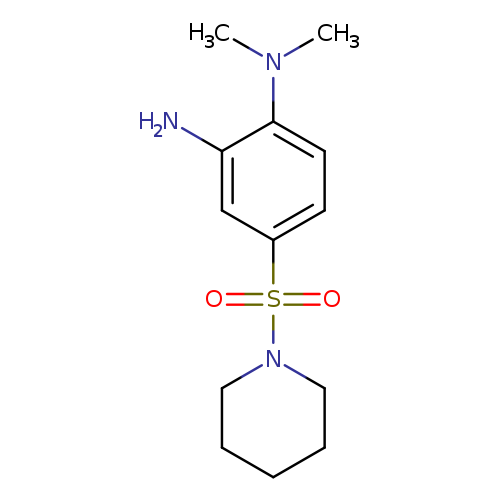CN(c1ccc(cc1N)S(=O)(=O)N1CCCCC1)C