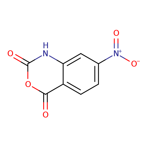 O=c1[nH]c2cc(ccc2c(=O)o1)[N+](=O)[O-]