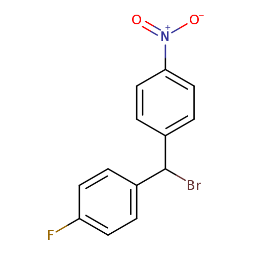 Fc1ccc(cc1)C(c1ccc(cc1)[N+](=O)[O-])Br
