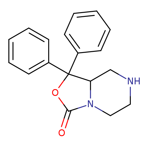 O=C1OC(C2N1CCNC2)(c1ccccc1)c1ccccc1