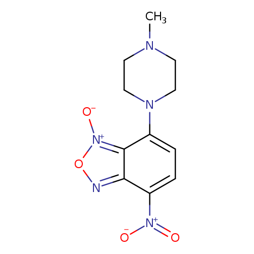 CN1CCN(CC1)c1ccc(c2c1[n+]([O-])on2)[N+](=O)[O-]