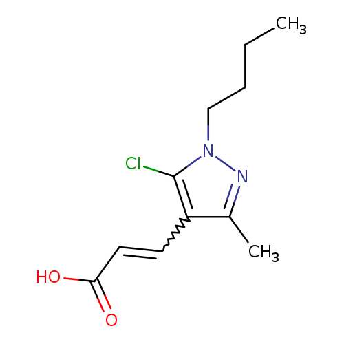 CCCCn1nc(c(c1Cl)C=CC(=O)O)C