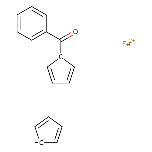 [CH-]1C=CC=C1.O=C(c1ccccc1)[C-]1C=CC=C1.[Fe+2]