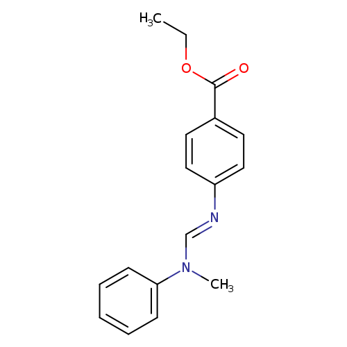 CCOC(=O)c1ccc(cc1)/N=C/N(c1ccccc1)C