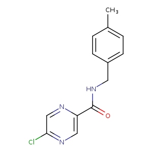 Cc1ccc(cc1)CNC(=O)c1cnc(cn1)Cl
