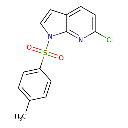 Cc1ccc(cc1)S(=O)(=O)n1ccc2c1nc(Cl)cc2