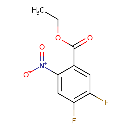 [O-][N+](=O)c1cc(F)c(cc1C(=O)OCC)F