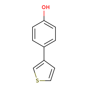 Oc1ccc(cc1)c1cscc1