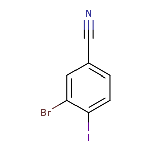 N#Cc1ccc(c(c1)Br)I