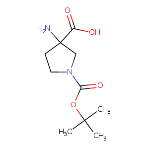 O=C(N1CCC(C1)(N)C(=O)O)OC(C)(C)C