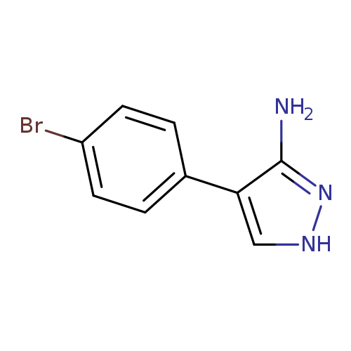 Brc1ccc(cc1)c1c[nH]nc1N