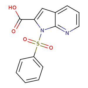 OC(=O)c1cc2c(n1S(=O)(=O)c1ccccc1)nccc2