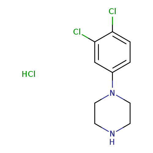 Clc1ccc(cc1Cl)N1CCNCC1.Cl