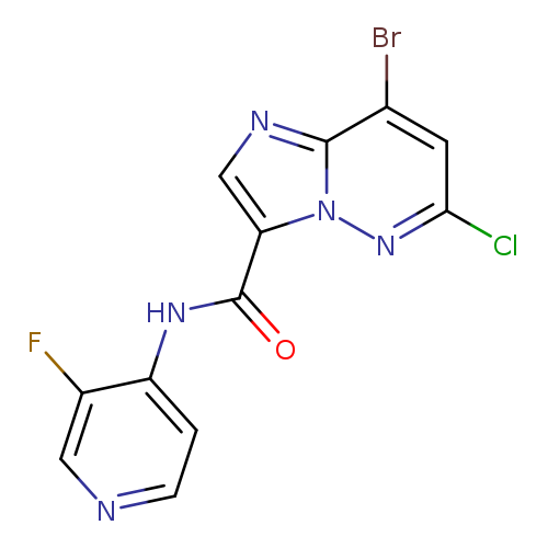 Clc1cc(Br)c2n(n1)c(cn2)C(=O)Nc1ccncc1F