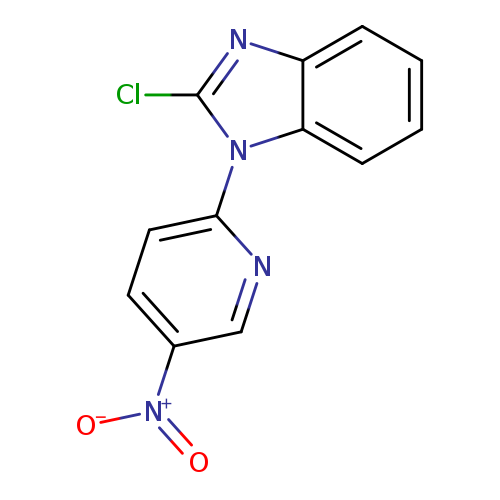 [O-][N+](=O)c1ccc(nc1)n1c(Cl)nc2c1cccc2