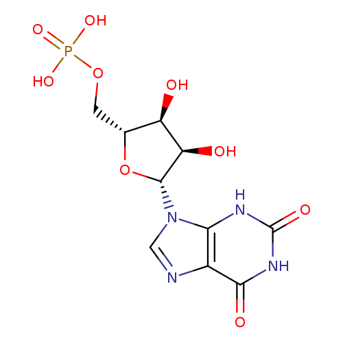 O=c1[nH]c(=O)c2c([nH]1)n(cn2)[C@@H]1O[C@@H]([C@H]([C@H]1O)O)COP(=O)(O)O