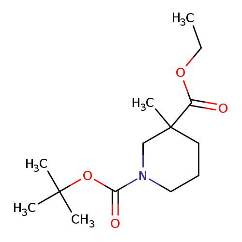 CCOC(=O)C1(C)CCCN(C1)C(=O)OC(C)(C)C