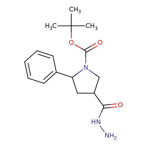 NNC(=O)C1CN(C(C1)c1ccccc1)C(=O)OC(C)(C)C