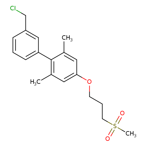 ClCc1cccc(c1)c1c(C)cc(cc1C)OCCCS(=O)(=O)C