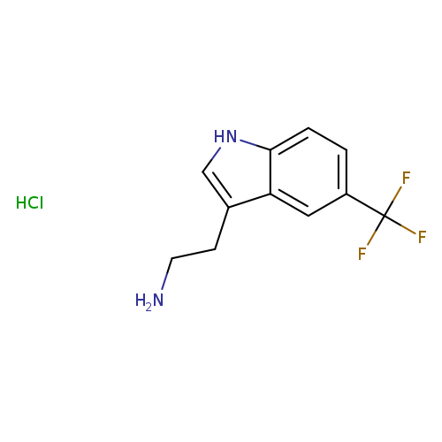 NCCc1c[nH]c2c1cc(cc2)C(F)(F)F.Cl