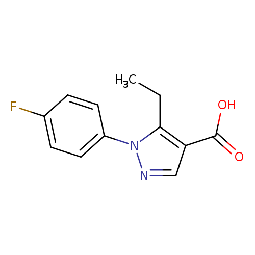 CCc1c(cnn1c1ccc(cc1)F)C(=O)O