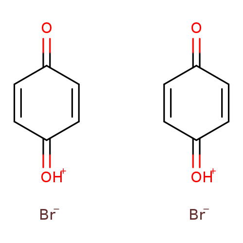 O=C1C=CC(=[OH+])C=C1.O=C1C=CC(=[OH+])C=C1.[Br-].[Br-]