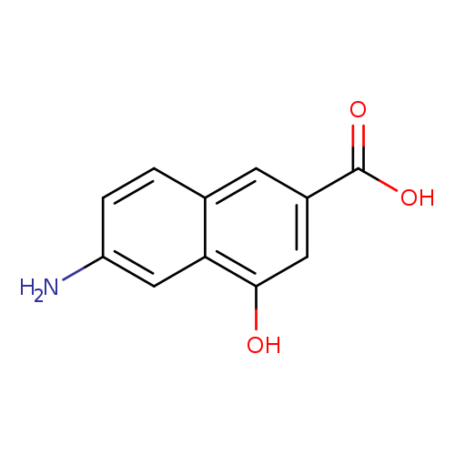 Nc1ccc2c(c1)c(O)cc(c2)C(=O)O