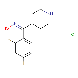 O/N=C(c1ccc(cc1F)F)/C1CCNCC1.Cl