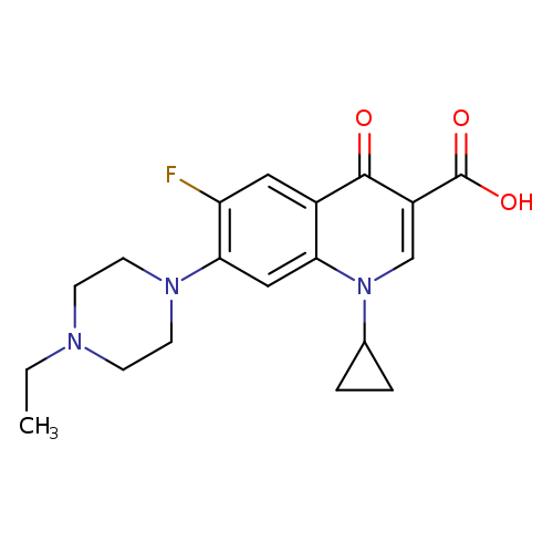 CCN1CCN(CC1)c1cc2c(cc1F)c(=O)c(cn2C1CC1)C(=O)O