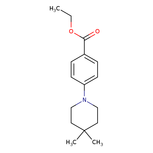 CCOC(=O)c1ccc(cc1)N1CCC(CC1)(C)C