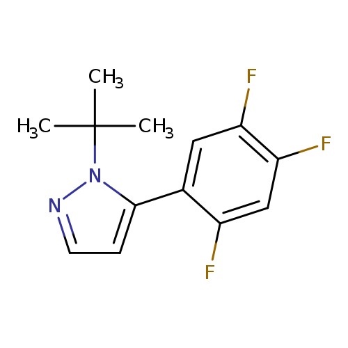 Fc1cc(F)c(cc1c1ccnn1C(C)(C)C)F