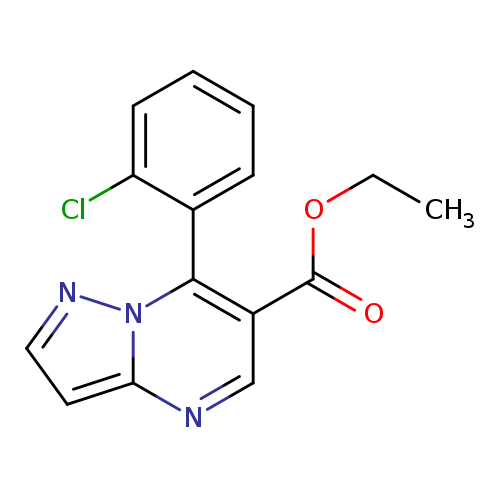 CCOC(=O)c1cnc2n(c1c1ccccc1Cl)ncc2