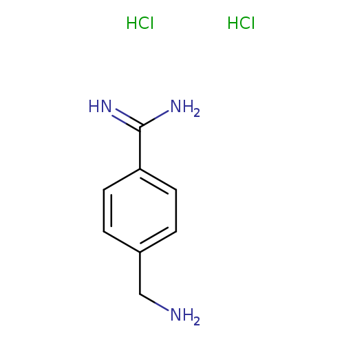 NCc1ccc(cc1)C(=N)N.Cl.Cl