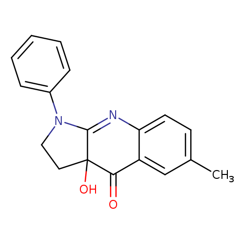 Cc1ccc2c(c1)C(=O)C1(C(=N2)N(CC1)c1ccccc1)O