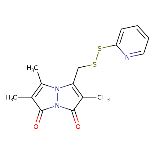 Cc1c(=O)n2n(c1CSSc1ccccn1)c(c(c2=O)C)C