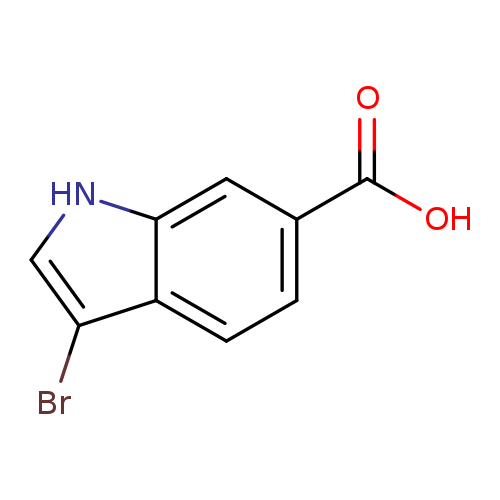 OC(=O)c1ccc2c(c1)[nH]cc2Br