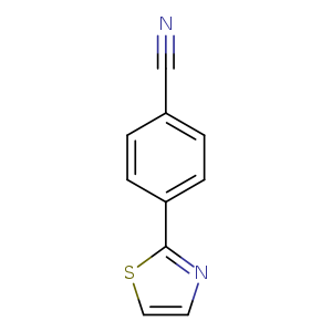 N#Cc1ccc(cc1)c1nccs1