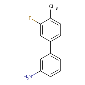 Nc1cccc(c1)c1ccc(c(c1)F)C