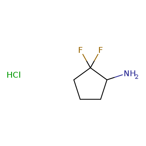 NC1CCCC1(F)F.Cl