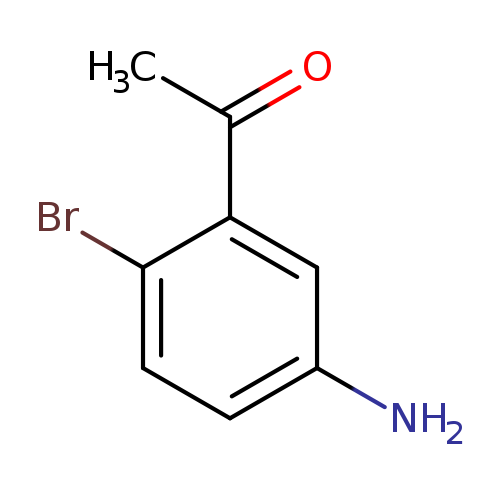 Nc1ccc(c(c1)C(=O)C)Br