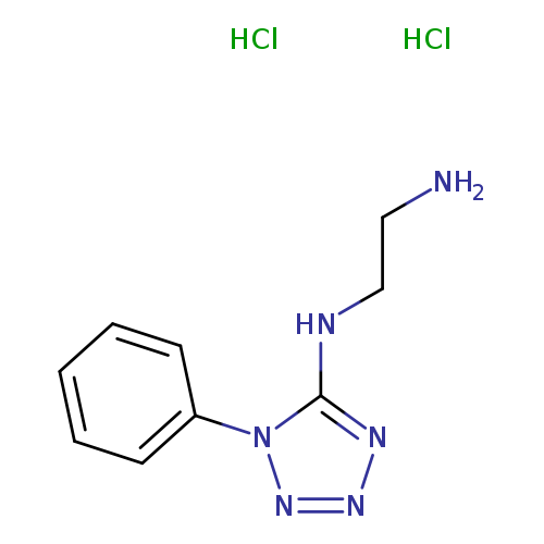 NCCNc1nnnn1c1ccccc1.Cl.Cl
