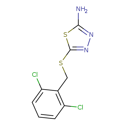 Nc1nnc(s1)SCc1c(Cl)cccc1Cl