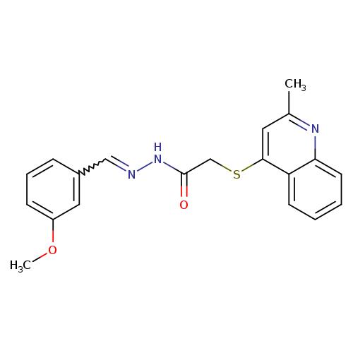 COc1cccc(c1)C=NNC(=O)CSc1cc(C)nc2c1cccc2