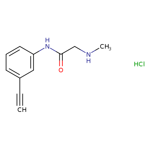 CNCC(=O)Nc1cccc(c1)C#C.Cl