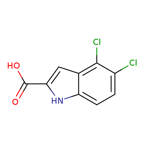 OC(=O)c1cc2c([nH]1)ccc(c2Cl)Cl